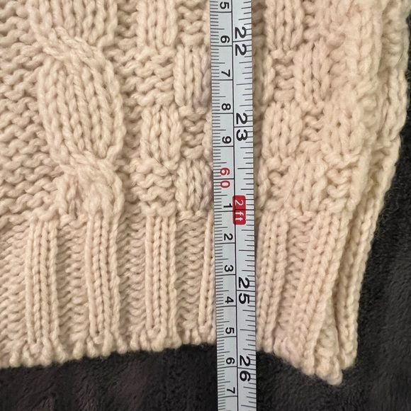 Never Worn Aran Crafts Merino Wool Sweater - Subtle Beauty in Beige/Ivory - Picture 15 of 16